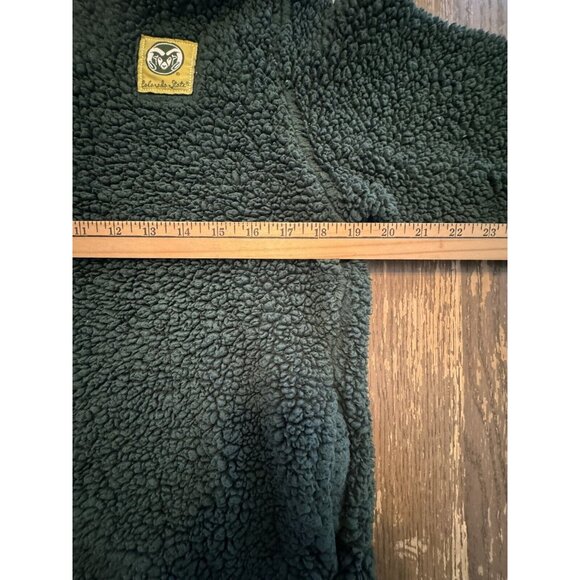 Colorado State Green Sherpa Medium 8/10 Quarter Zip Long Sleeve Pullover Youth - Picture 2 of 8